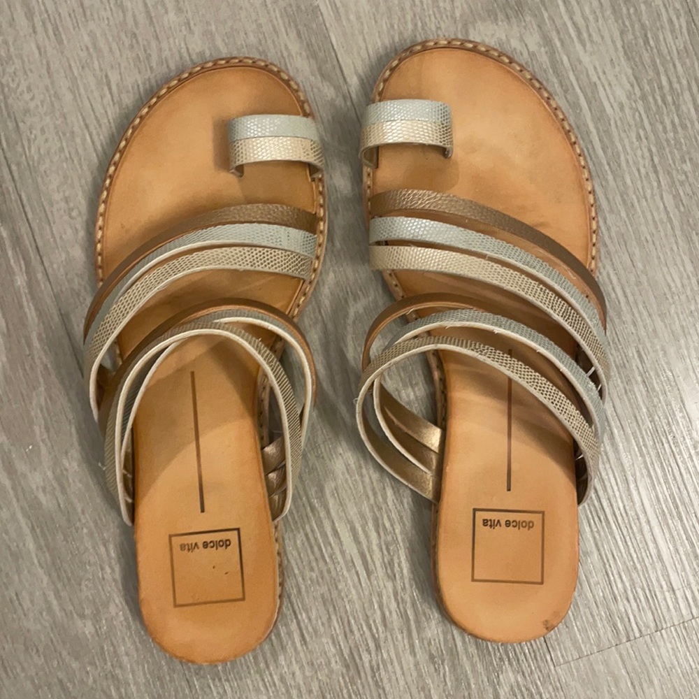 Dolce Vita Metallic Multi Sandals Size 8